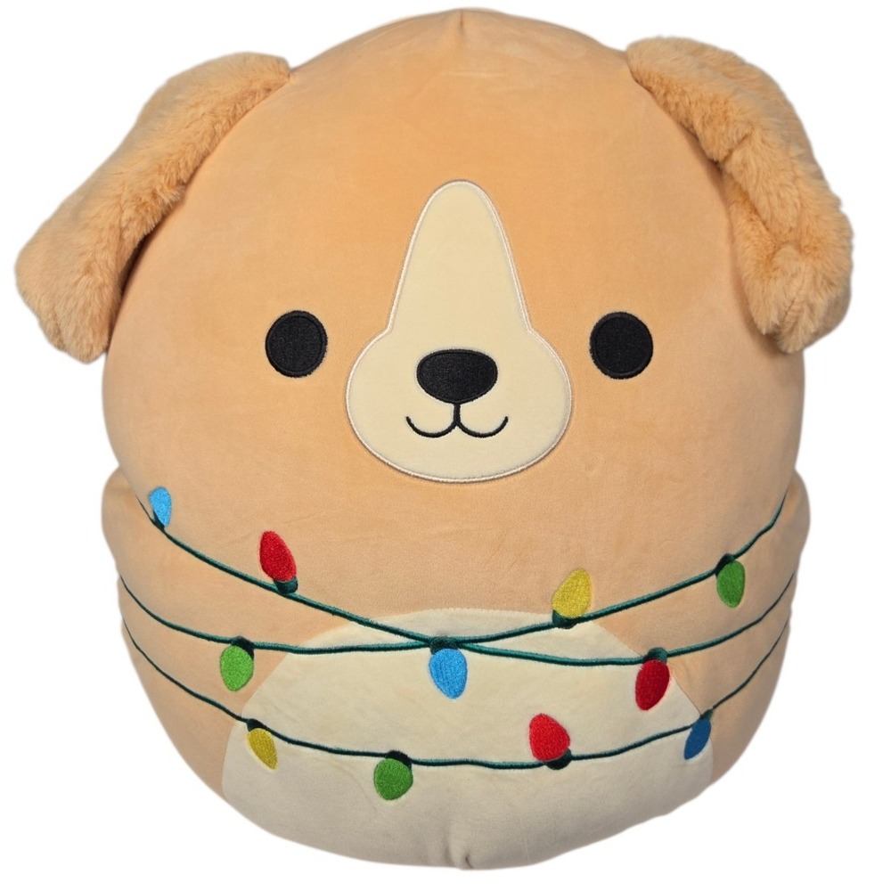 Squishmallows Stevon 16" Plush Tan Golden Retriever Christmas‎ Holiday Toy NWT